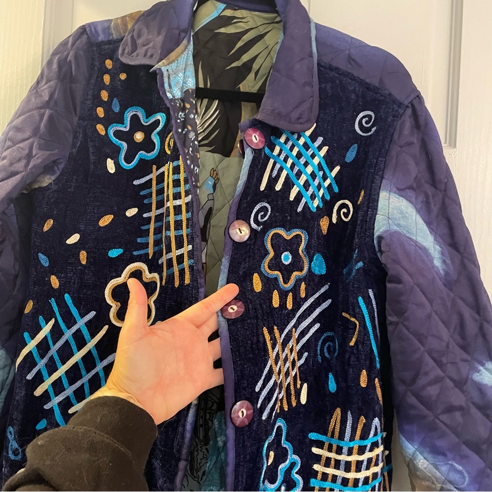 Colorful Reversible Patchwork Jacket - image 7